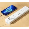 Сетевой фильтр Deli ET409 2м (2 розетки) белый (пакет ПЭ)