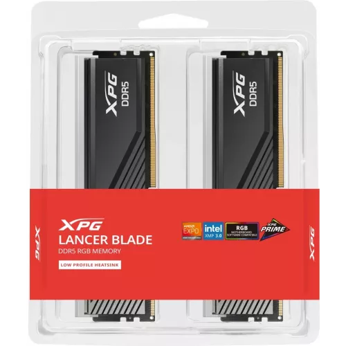 Память DDR5 2x16GB 6000MHz A-Data AX5U6000C3616G-DTLABRBK XPG Lancer Blade RGB RTL Gaming PC5-48000 CL36 DIMM ECC 288-pin 1.35В kit dual rank с радиатором Ret