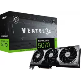 Видеокарта MSI PCI-E 5.0 RTX 5070 12G VENTUS 3X NVIDIA GeForce RTX 5070 12Gb 192bit GDDR7 2512/28000 HDMIx1 DPx3 HDCP Ret