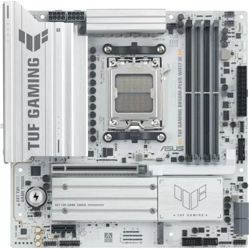 Материнская плата Asus TUF GAMING B850M-PLUS WIFI7 W Socket AM5 AMD B850 4xDDR5 mATX AC`97 8ch(7.1) 2.5Gg RAID+HDMI+DP