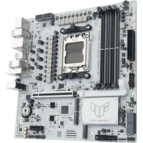 Материнская плата Asus TUF GAMING B850M-PLUS WIFI7 W Socket AM5 AMD B850 4xDDR5 mATX AC`97 8ch(7.1) 2.5Gg RAID+HDMI+DP