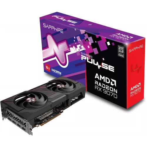 Видеокарта Sapphire PCI-E 5.0 11349-03-20G PULSE AMD RADEON RX 9070 GAMING 16GB DUAL AMD Radeon RX 9070 16Gb 256bit GDDR6 2070/20000 HDMIx2 DPx2 HDCP Ret