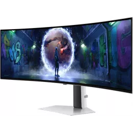 Монитор Samsung 49" Odyssey OLED G9 S49DG934SUXEN серебристый OLED LED 32:9 HDMI полуматовая HAS 250cd 178гр/178гр 5120x1440 240Hz FreeSync Premium Pro DP USB 12.9кг