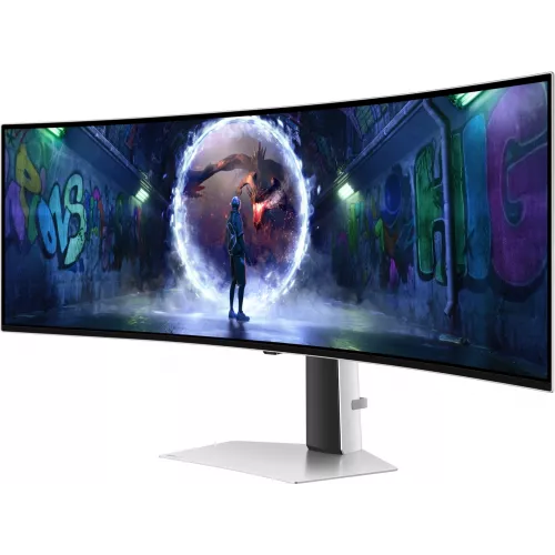 Монитор Samsung 49" Odyssey OLED G9 S49DG934SUXEN серебристый OLED LED 32:9 HDMI полуматовая HAS 250cd 178гр/178гр 5120x1440 240Hz FreeSync Premium Pro DP USB 12.9кг