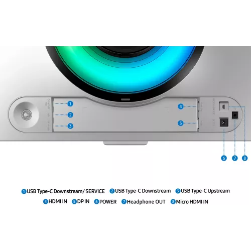 Монитор Samsung 49" Odyssey OLED G9 S49DG934SUXEN серебристый OLED LED 32:9 HDMI полуматовая HAS 250cd 178гр/178гр 5120x1440 240Hz FreeSync Premium Pro DP USB 12.9кг