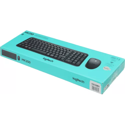 Клавиатура + мышь Logitech MK250 Compact MR0114 клав:графитовый мышь:графитовый USB беспроводная BT Multimedia (920-013853)