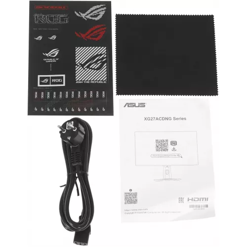 Монитор Asus 26.5" ROG Strix XG27ACDNG черный QD OLED LED 0.03ms 16:9 HDMI глянцевая HAS Piv 450cd 178гр/178гр 2560x1440 360Hz DP 2K USB 7.44кг