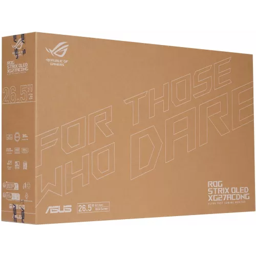 Монитор Asus 26.5" ROG Strix XG27ACDNG черный QD OLED LED 0.03ms 16:9 HDMI глянцевая HAS Piv 450cd 178гр/178гр 2560x1440 360Hz DP 2K USB 7.44кг
