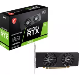Видеокарта MSI PCI-E 4.0 RTX 3050 LP E 6G OC NVIDIA GeForce RTX 3050 6Gb 96bit GDDR6 1492/14000 HDMIx2 DPx1 HDCP Ret low profile