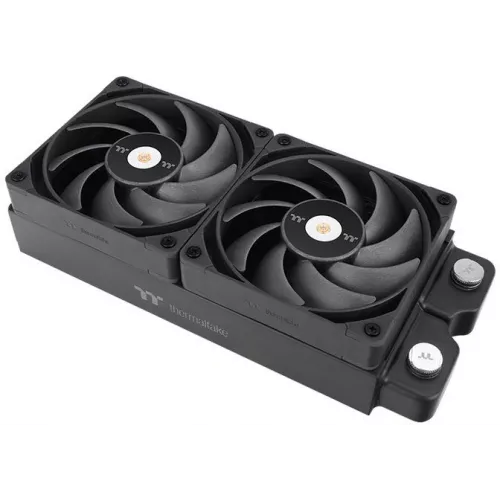Вентилятор для корпуса Thermaltake Toughfan 14 Pro 140х140x25 черный 4-pin 31.6дБ (упак.:2шт) (CL-F160-PL14BL-A) Ret