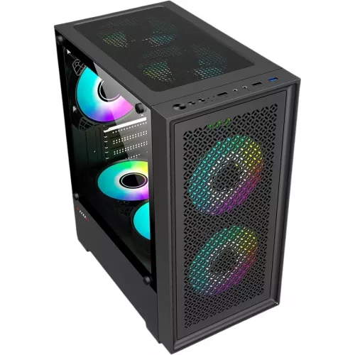 Корпус Accord ACC-1902 черный без БП mATX 7x120mm 2xUSB2.0 1xUSB3.0 audio bott PSU