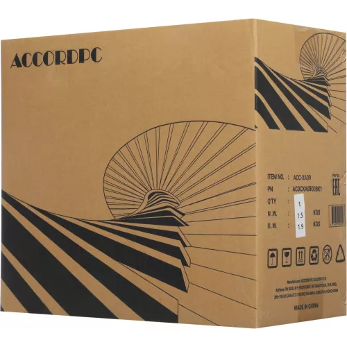 Корпус Accord ACC-XA09 черный без БП mATX 1x80mm 1x120mm 2xUSB2.0 1xUSB3.0 audio bott PSU