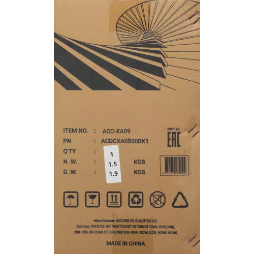 Корпус Accord ACC-XA09 черный без БП mATX 1x80mm 1x120mm 2xUSB2.0 1xUSB3.0 audio bott PSU