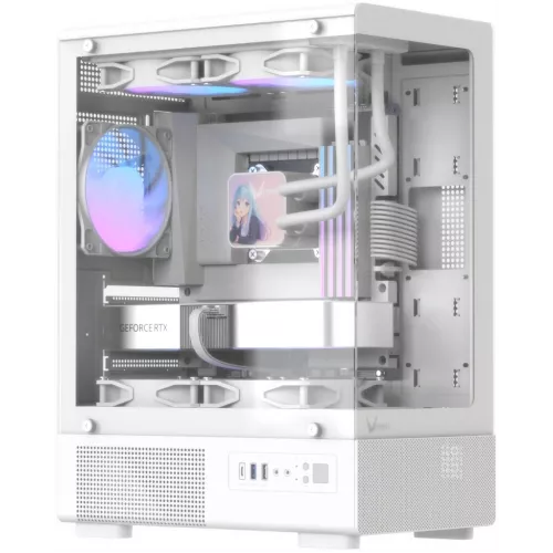 Корпус Formula Crystal Z1CM v2 белый без БП mATX 1xUSB2.0 1xUSB3.0 audio bott PSU