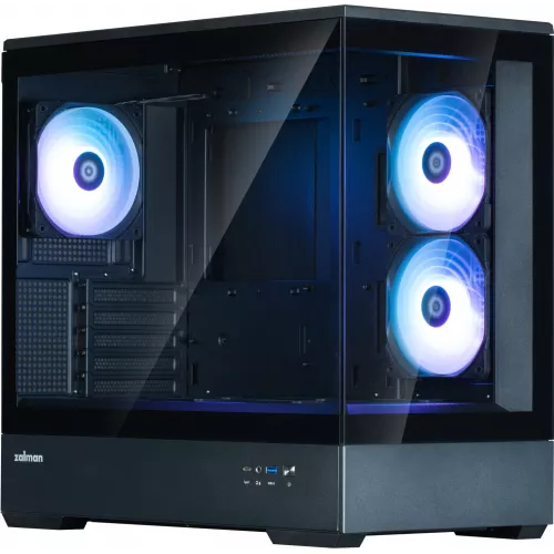 Корпус Zalman P30 V2 черный без БП mATX 6x120mm 5x140mm 1xUSB3.0 audio bott PSU