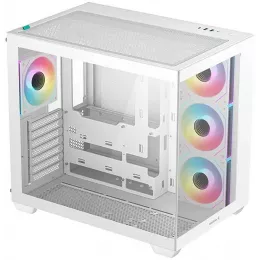 Корпус Deepcool CG530 4F белый без БП ATX 6x120mm 4x140mm 1xUSB3.0 audio bott PSU