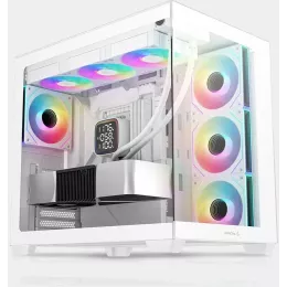 Корпус Deepcool CG530 4F белый без БП ATX 6x120mm 4x140mm 1xUSB3.0 audio bott PSU