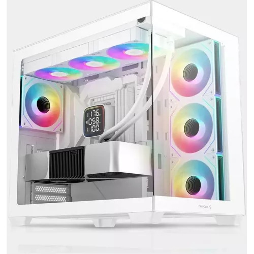 Корпус Deepcool CG530 4F белый без БП ATX 6x120mm 4x140mm 1xUSB3.0 audio bott PSU