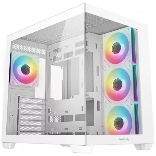 Корпус Deepcool CG530 4F белый без БП ATX 6x120mm 4x140mm 1xUSB3.0 audio bott PSU