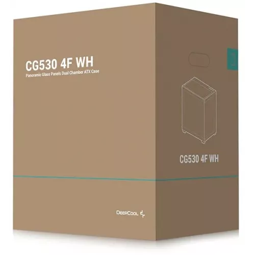 Корпус Deepcool CG530 4F белый без БП ATX 6x120mm 4x140mm 1xUSB3.0 audio bott PSU