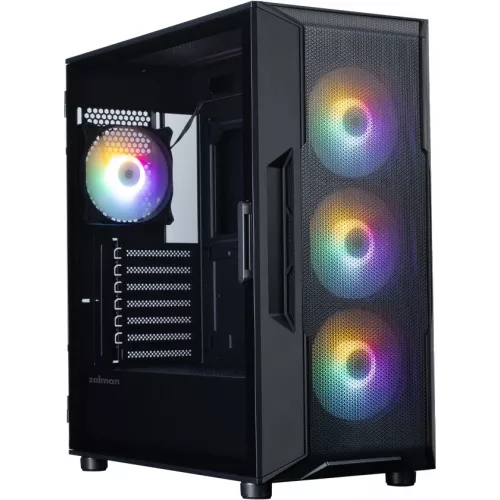 Корпус Zalman i3 Neo v2 черный без БП ATX 7x120mm 5x140mm 1xUSB3.0 audio bott PSU
