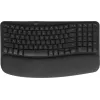 Клавиатура Logitech Wave Keys графитовый USB беспроводная BT/Radio slim Ergo LED (подставка для запястий) (920-012319)
