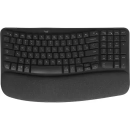 Клавиатура Logitech Wave Keys графитовый USB беспроводная BT/Radio slim Ergo LED (подставка для запястий) (920-012319)