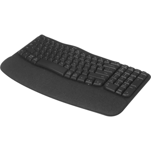 Клавиатура Logitech Wave Keys графитовый USB беспроводная BT/Radio slim Ergo LED (подставка для запястий) (920-012319)