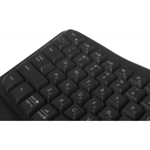 Клавиатура Logitech Wave Keys графитовый USB беспроводная BT/Radio slim Ergo LED (подставка для запястий) (920-012319)