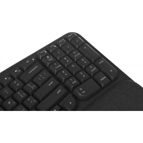 Клавиатура Logitech Wave Keys графитовый USB беспроводная BT/Radio slim Ergo LED (подставка для запястий) (920-012319)
