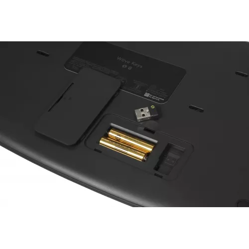 Клавиатура Logitech Wave Keys графитовый USB беспроводная BT/Radio slim Ergo LED (подставка для запястий) (920-012319)