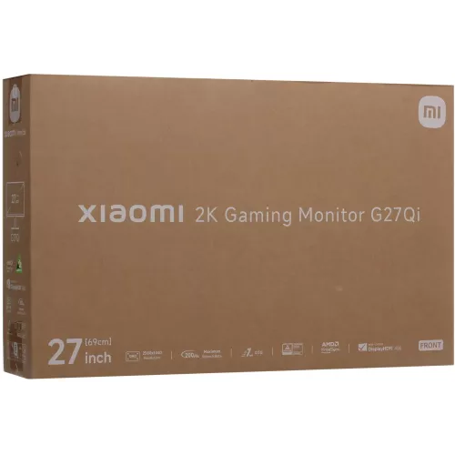 Монитор Xiaomi 27" G27Qi 2026 черный IPS LED 16:9 HDMI матовая 1000:1 400cd 178гр/178гр 2560x1440 200Hz FreeSync Premium DP 2K 4.15кг