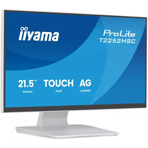 Монитор Iiyama 21.5" ProLite T2252MSC-W2AG белый IPS LED 5ms 16:9 HDMI M/M матовая 250cd 178гр/178гр 1920x1080 60Hz DP FHD USB Touch 4.5кг