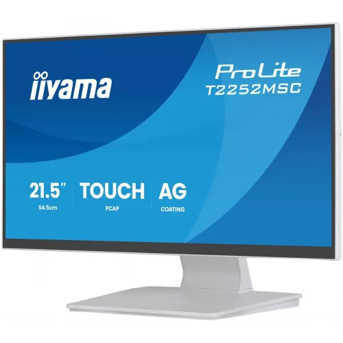 Монитор Iiyama 21.5" ProLite T2252MSC-W2AG белый IPS LED 5ms 16:9 HDMI M/M матовая 250cd 178гр/178гр 1920x1080 60Hz DP FHD USB Touch 4.5кг