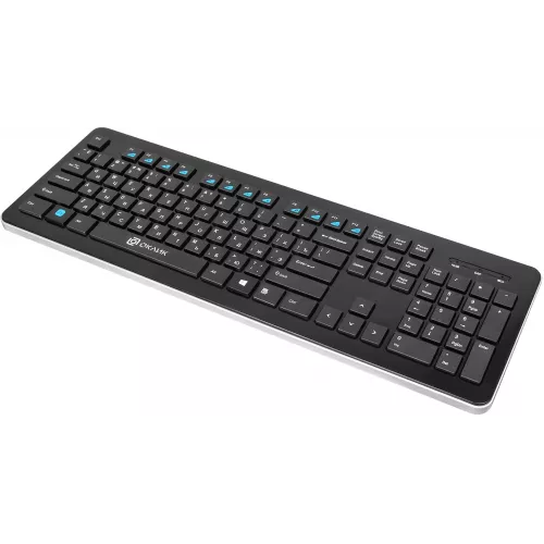 Клавиатура Оклик 870S черный USB беспроводная slim Multimedia (368218)