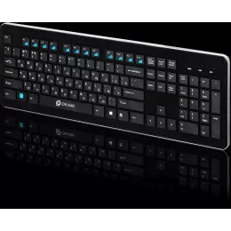 Клавиатура Оклик 870S черный USB беспроводная slim Multimedia (368218)