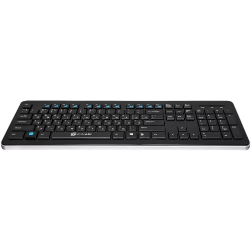 Клавиатура Оклик 870S черный USB беспроводная slim Multimedia (368218)