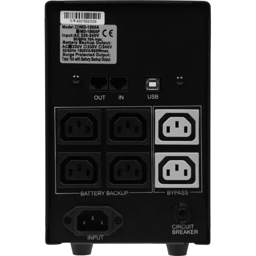 Источник бесперебойного питания Powercom Imperial IMD-1500AP 900Вт 1500ВА черный