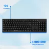 Клавиатура Оклик 100M HW3 черный USB (654570) кабель 1.6м