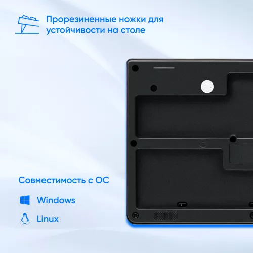 Клавиатура Оклик 100M HW3 черный USB (654570) кабель 1.6м