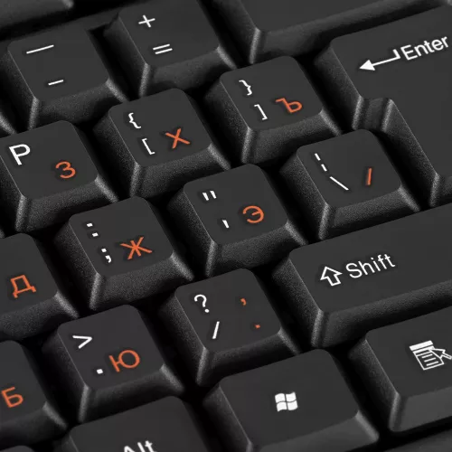 Клавиатура Оклик 100M HW3 черный USB (654570) кабель 1.6м