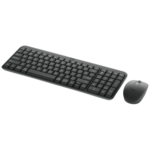 Клавиатура + мышь Logitech MK250 Compact MR0114 клав:графитовый мышь:графитовый USB беспроводная BT Multimedia (920-013853)