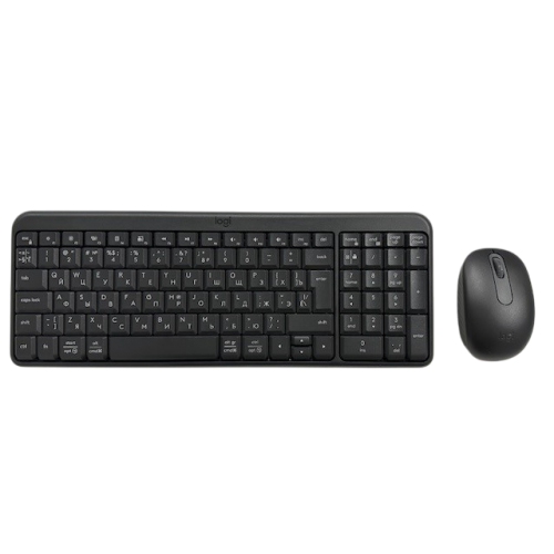 Клавиатура + мышь Logitech MK250 Compact MR0114 клав:графитовый мышь:графитовый USB беспроводная BT Multimedia (920-013853)