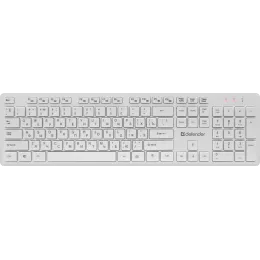 Клавиатура + мышь Defender Auckland C-987 клав:белый мышь:белый USB беспроводная Multimedia (45987)