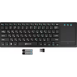 Клавиатура Оклик 830ST черный USB беспроводная slim Multimedia Touch (1011937)