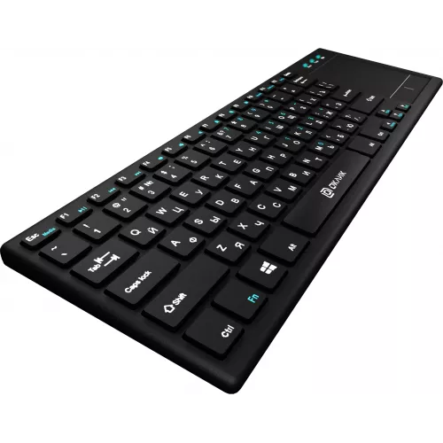 Клавиатура Оклик 830ST черный USB беспроводная slim Multimedia Touch (1011937)