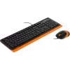 Клавиатура + мышь A4Tech Fstyler F1010 клав:черный/оранжевый мышь:черный/оранжевый USB Multimedia (F1010 ORANGE)
