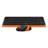 Клавиатура + мышь A4Tech Fstyler F1010 клав:черный/оранжевый мышь:черный/оранжевый USB Multimedia (F1010 ORANGE)