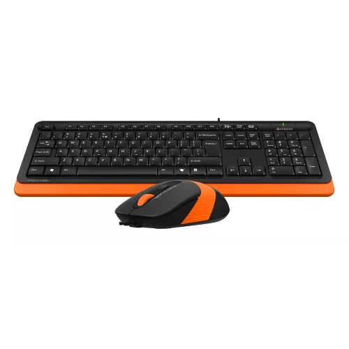 Клавиатура + мышь A4Tech Fstyler F1010 клав:черный/оранжевый мышь:черный/оранжевый USB Multimedia (F1010 ORANGE)