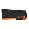 Клавиатура + мышь A4Tech Fstyler F1010 клав:черный/оранжевый мышь:черный/оранжевый USB Multimedia (F1010 ORANGE)